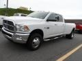 2011 Bright White Dodge Ram 3500 HD Laramie Crew Cab 4x4 Dually  photo #3