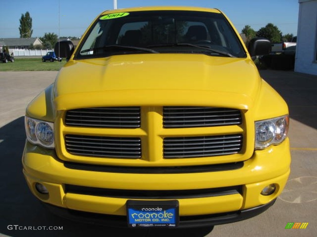 2004 Ram 1500 SLT Quad Cab - Solar Yellow / Dark Slate Gray photo #3