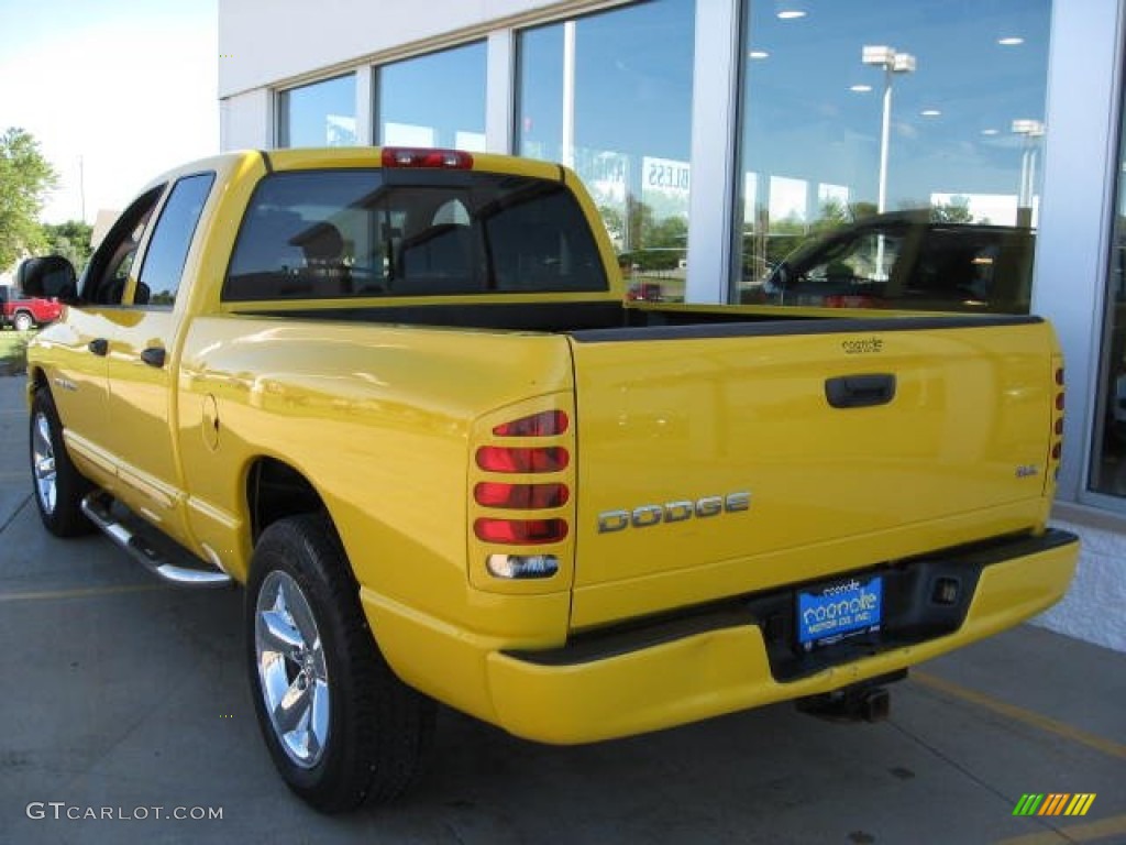 2004 Ram 1500 SLT Quad Cab - Solar Yellow / Dark Slate Gray photo #24