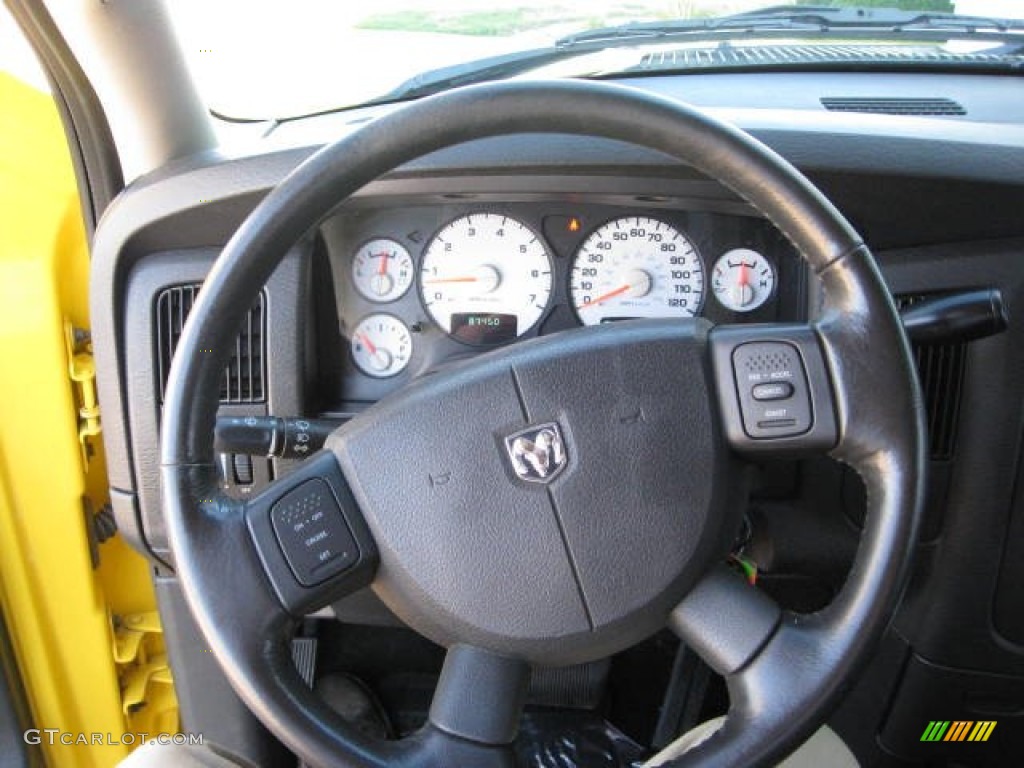 2004 Dodge Ram 1500 SLT Quad Cab Dark Slate Gray Steering Wheel Photo #69718048