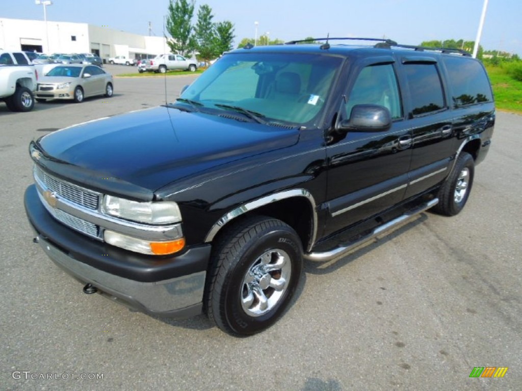 2003 Suburban 1500 LT 4x4 - Black / Tan/Neutral photo #1