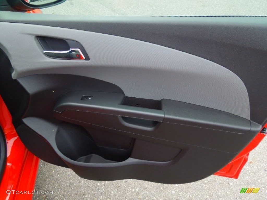 2012 Chevrolet Sonic LT Hatch Jet Black/Dark Titanium Door Panel Photo #69720897