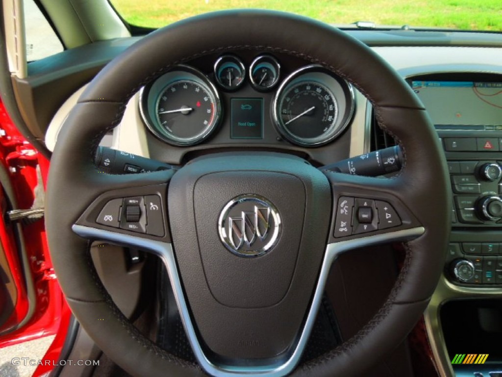 2012 Buick Verano FWD Cashmere Steering Wheel Photo #69721029