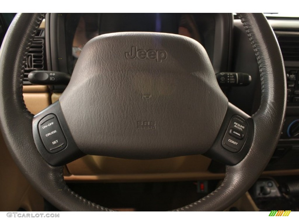 2000 Jeep Wrangler Sport 4x4 Camel Steering Wheel Photo #69722388