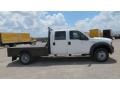 Oxford White 2007 Ford F550 Super Duty XL Crew Cab 4x4 Flat Bed Exterior