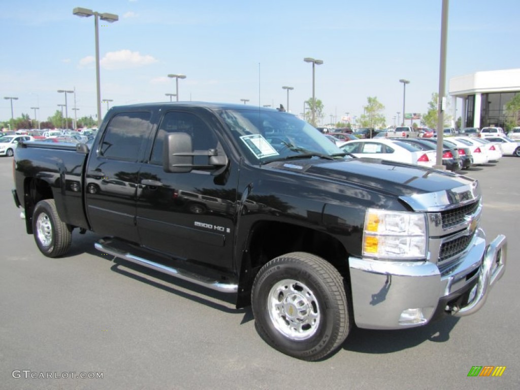 2008 Silverado 2500HD LT Crew Cab 4x4 - Black / Ebony Black photo #1