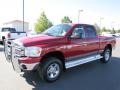 2008 Inferno Red Crystal Pearl Dodge Ram 2500 Big Horn Quad Cab 4x4  photo #3