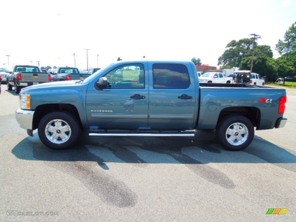 2013 Silverado 1500 LT Crew Cab 4x4 - Blue Granite Metallic / Ebony photo #3