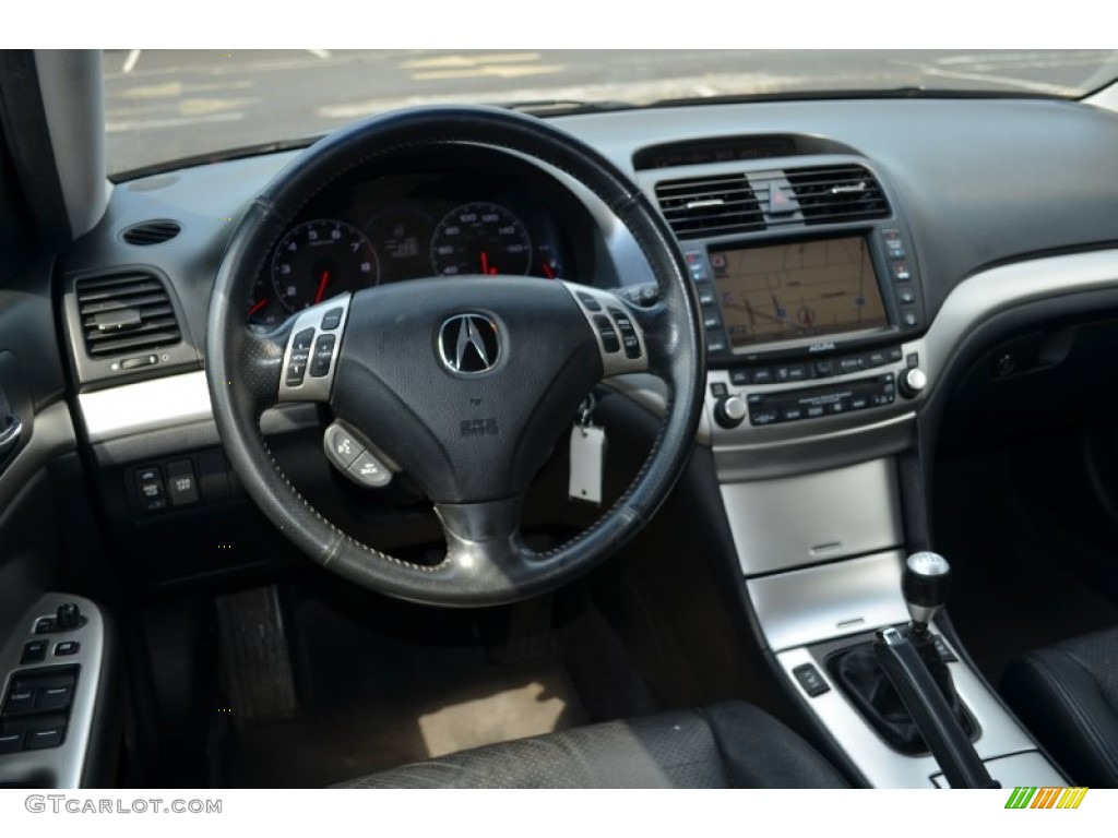 2005 Acura TSX Sedan Ebony Dashboard Photo #69730093