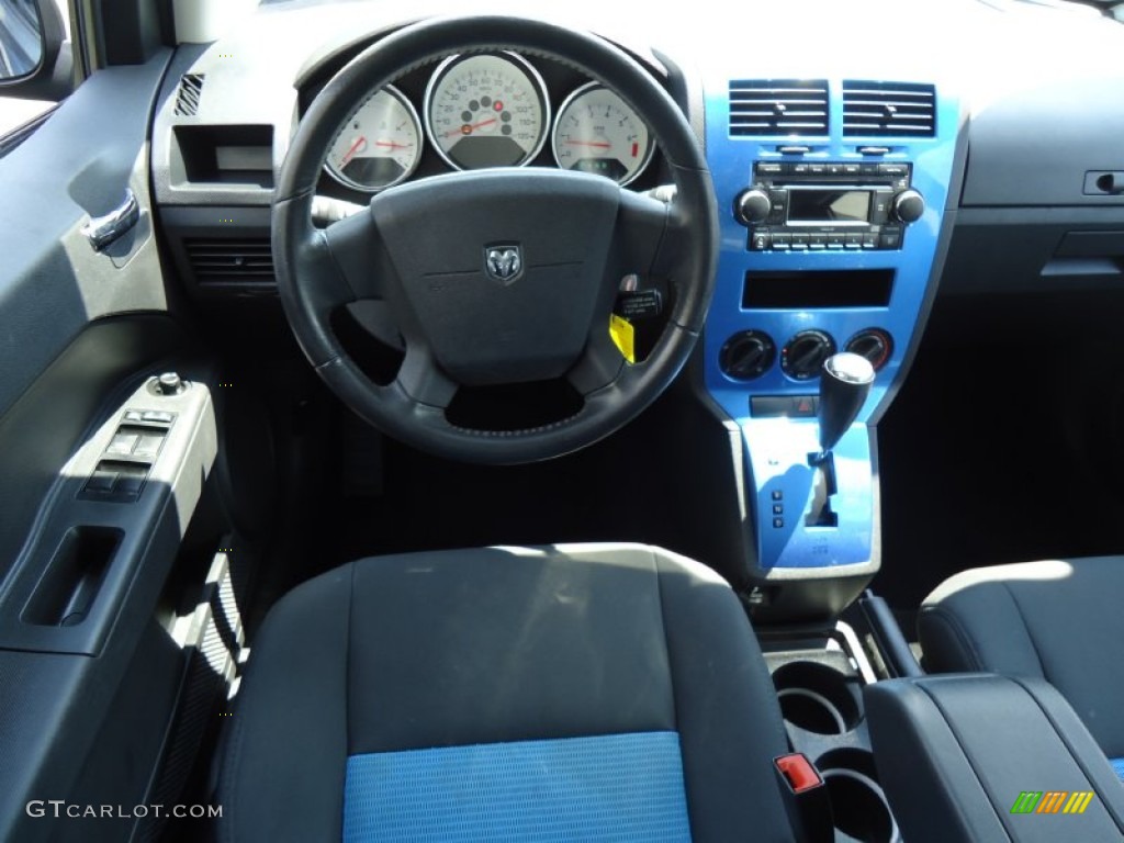 2008 Dodge Caliber SXT Dark Slate Gray/Blue Dashboard Photo #69730108