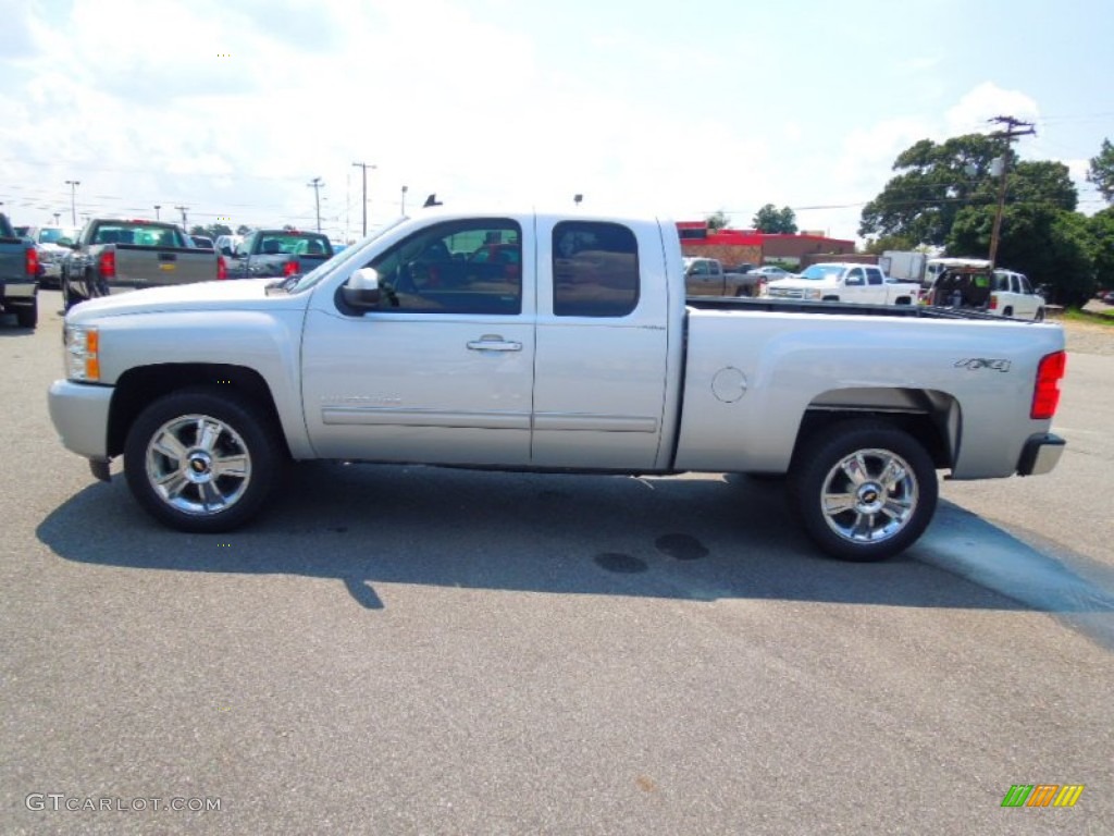 2012 Silverado 1500 LTZ Extended Cab 4x4 - Silver Ice Metallic / Ebony photo #3