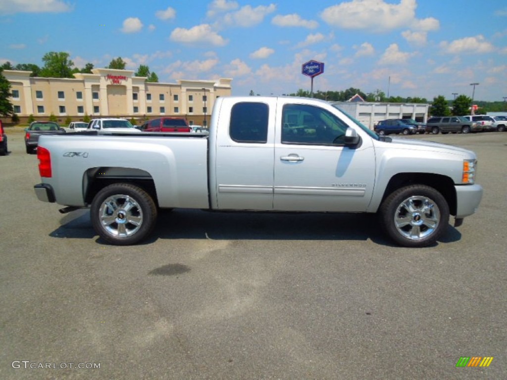 2012 Silverado 1500 LTZ Extended Cab 4x4 - Silver Ice Metallic / Ebony photo #4