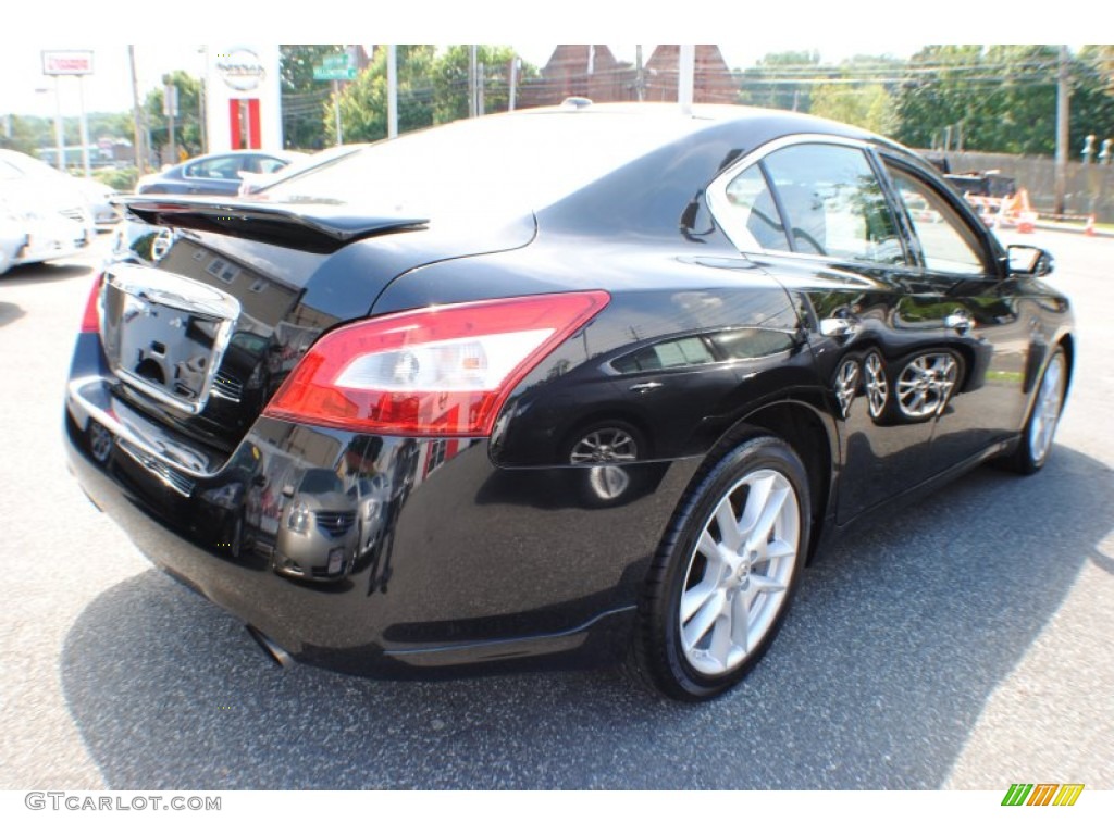 2009 Maxima 3.5 SV - Super Black / Charcoal photo #6