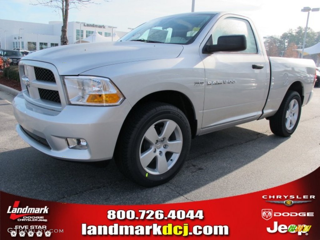 2012 Ram 1500 Express Regular Cab - Bright Silver Metallic / Dark Slate Gray/Medium Graystone photo #1