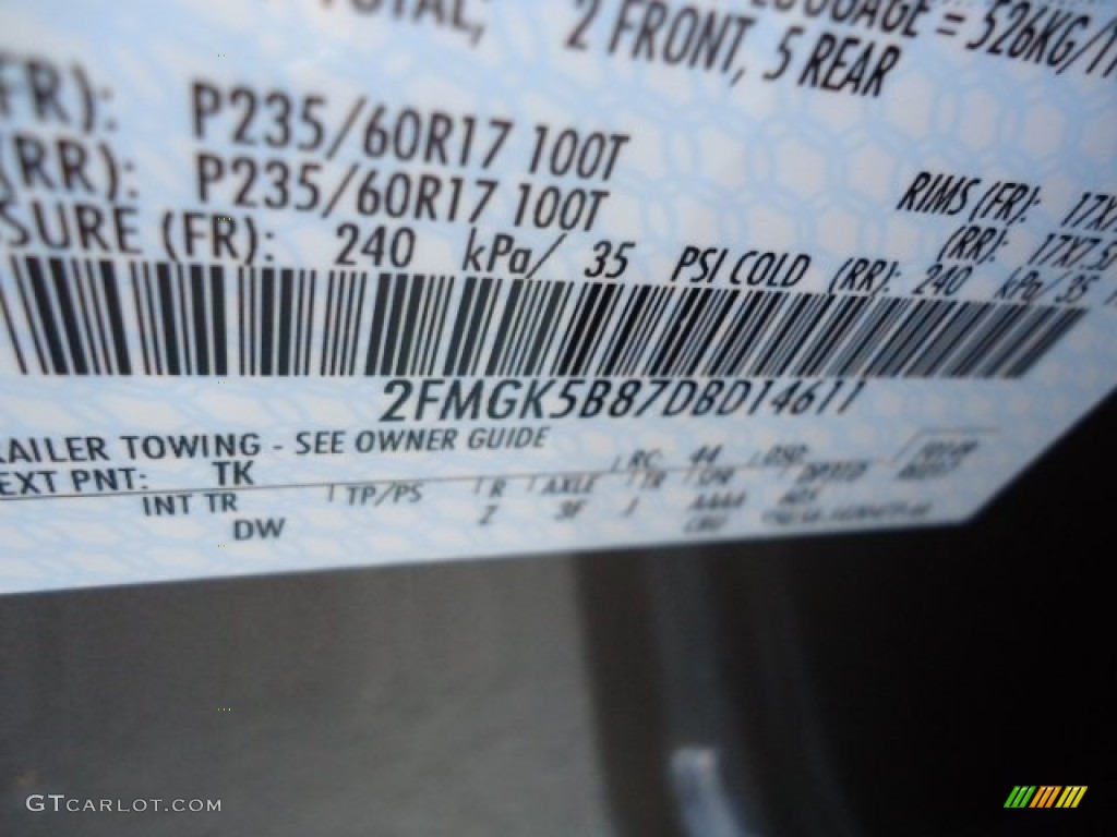 2013 Flex Color Code TK for Mineral Gray Metallic Photo #69738748