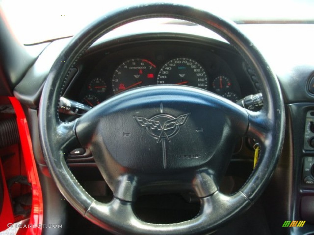 1998 Chevrolet Corvette Coupe Black Steering Wheel Photo #69739879