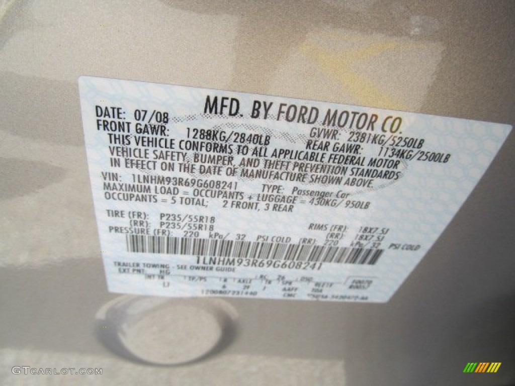 2009 MKS Sedan - Smokestone Metallic / Cashmere photo #19