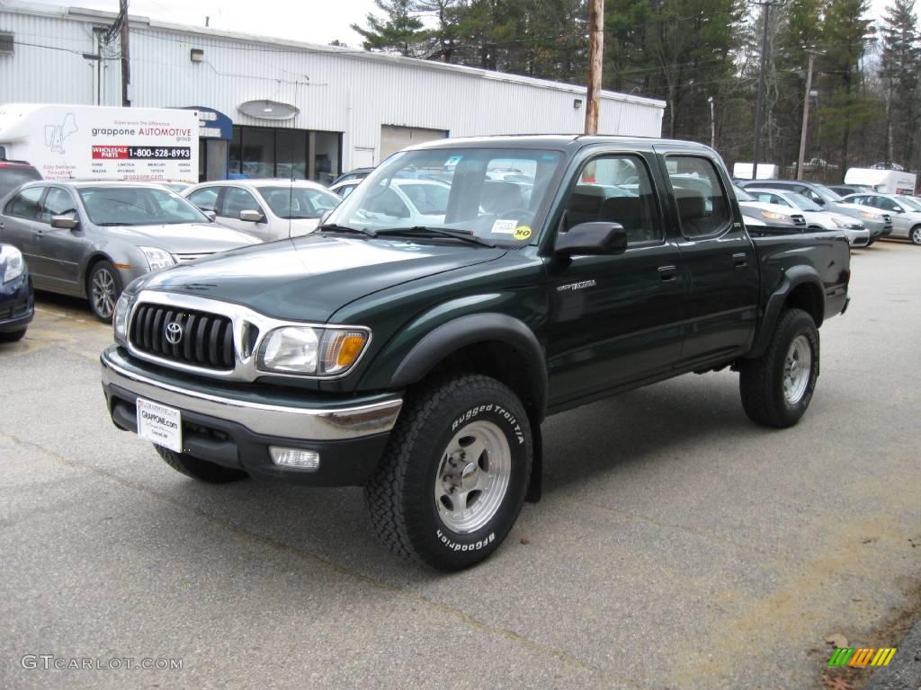 2002 Tacoma V6 Double Cab 4x4 - Imperial Jade Green Mica / Charcoal photo #9