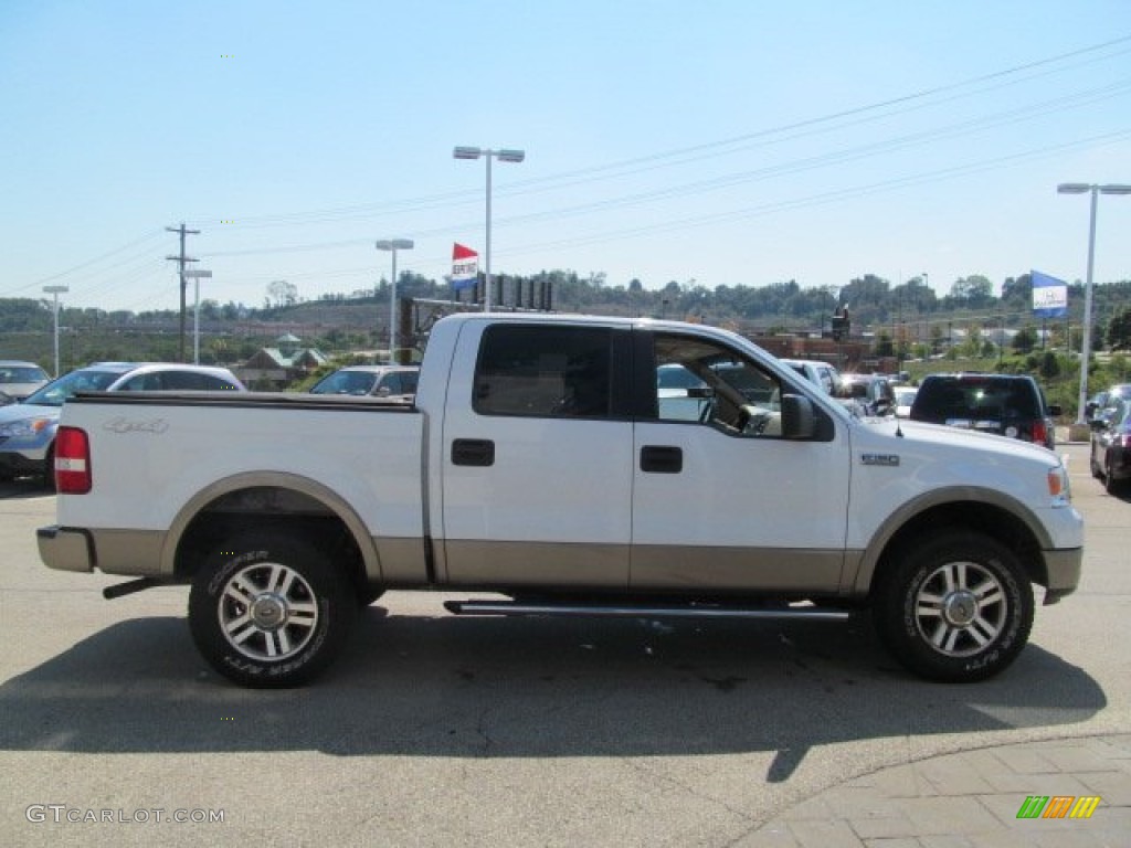 2005 F150 Lariat SuperCrew 4x4 - Oxford White / Tan photo #10