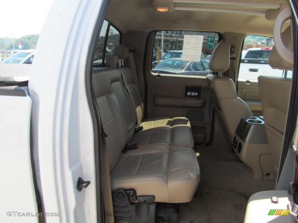 2005 F150 Lariat SuperCrew 4x4 - Oxford White / Tan photo #14