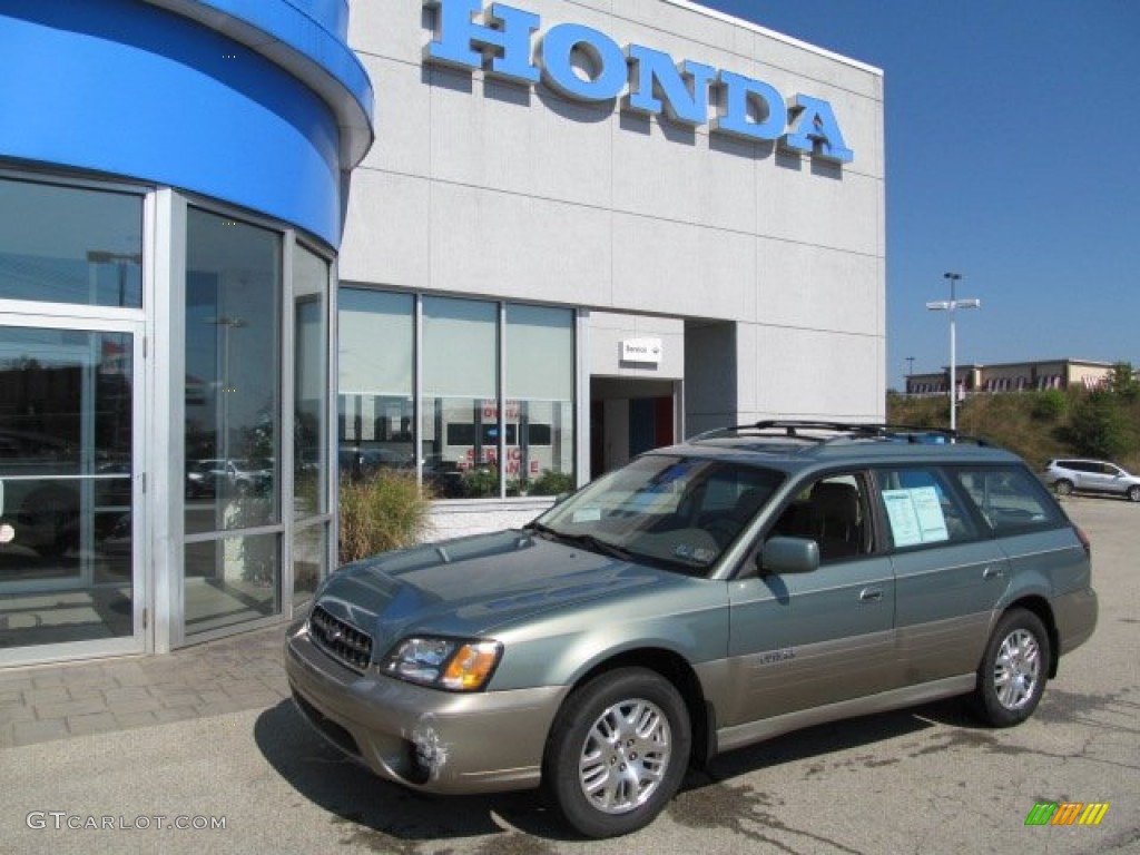 2004 Outback Limited Wagon - Seamist Green Pearl / Beige photo #1