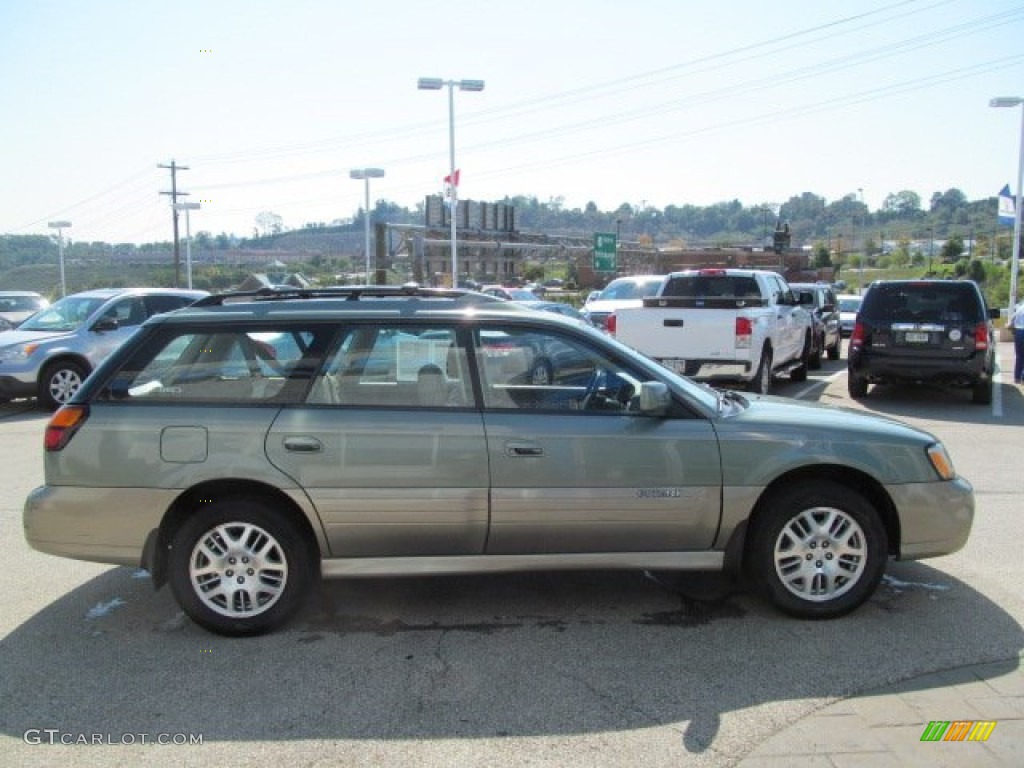2004 Outback Limited Wagon - Seamist Green Pearl / Beige photo #9
