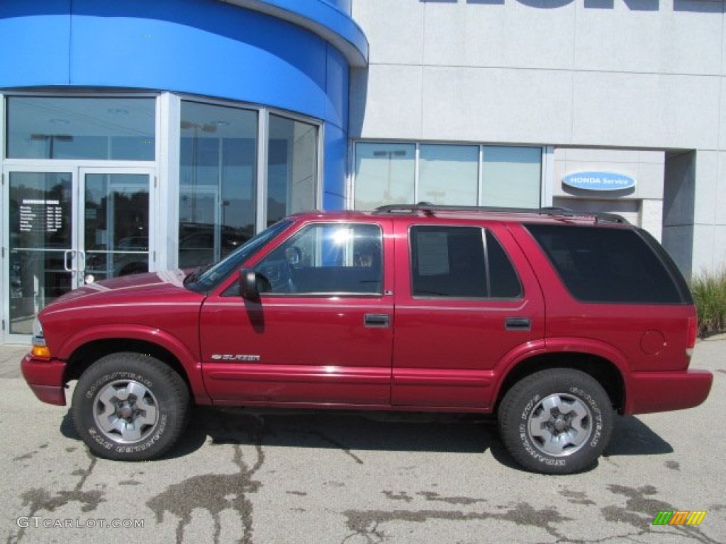 2003 Blazer LS 4x4 - Dark Cherry Red Metallic / Graphite photo #3