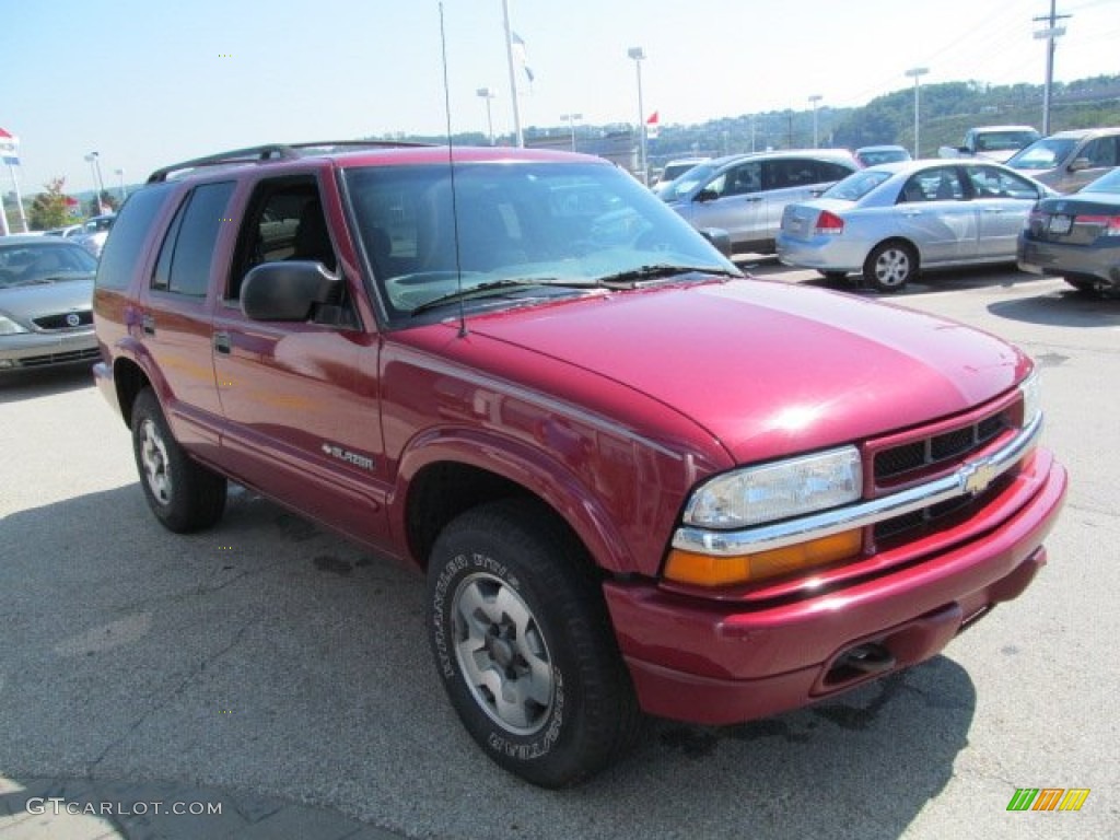 2003 Blazer LS 4x4 - Dark Cherry Red Metallic / Graphite photo #8