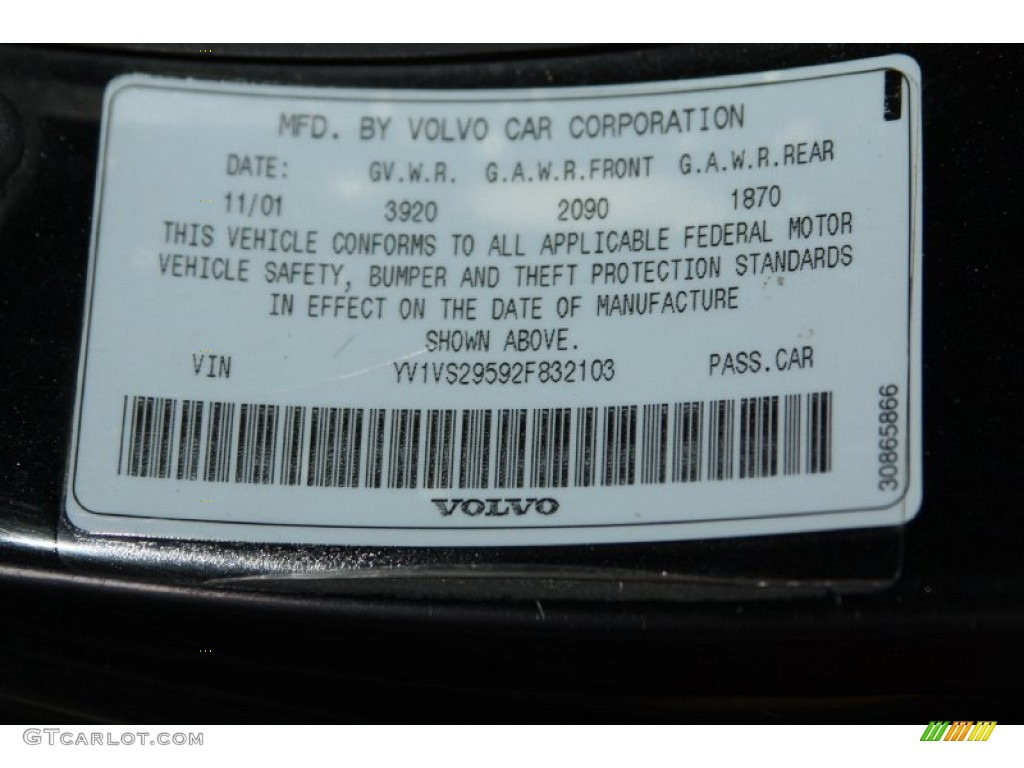 2002 S40 1.9T - Black Sapphire Metallic / Graphite photo #20