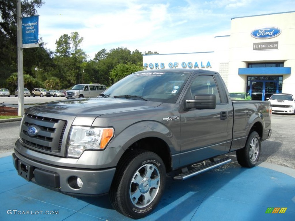 2010 F150 STX Regular Cab - Sterling Grey Metallic / Medium Stone photo #1