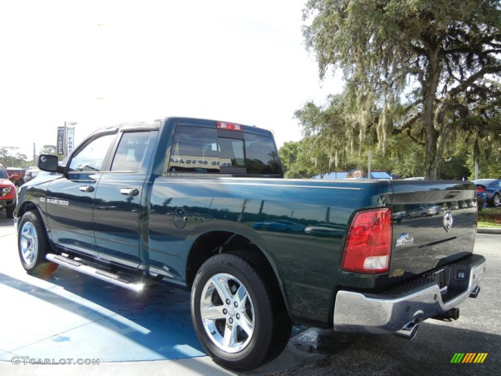 2011 Ram 1500 Big Horn Quad Cab - Hunter Green Pearl / Light Pebble Beige/Bark Brown photo #3