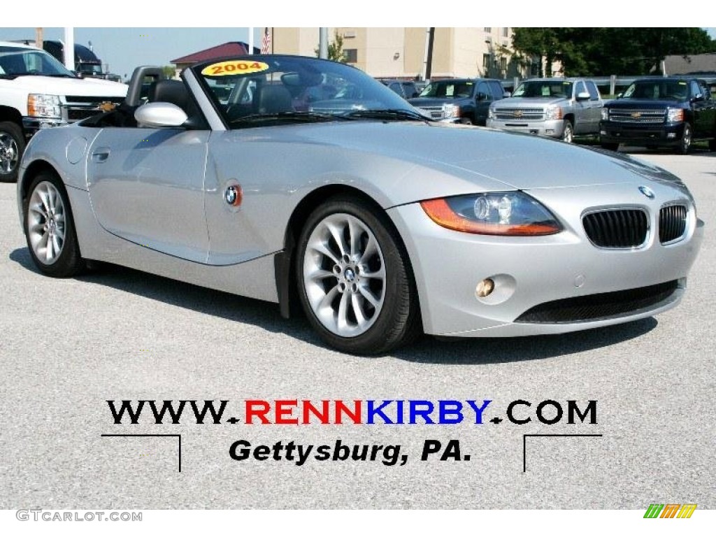 2004 Z4 2.5i Roadster - Titanium Silver Metallic / Black photo #1