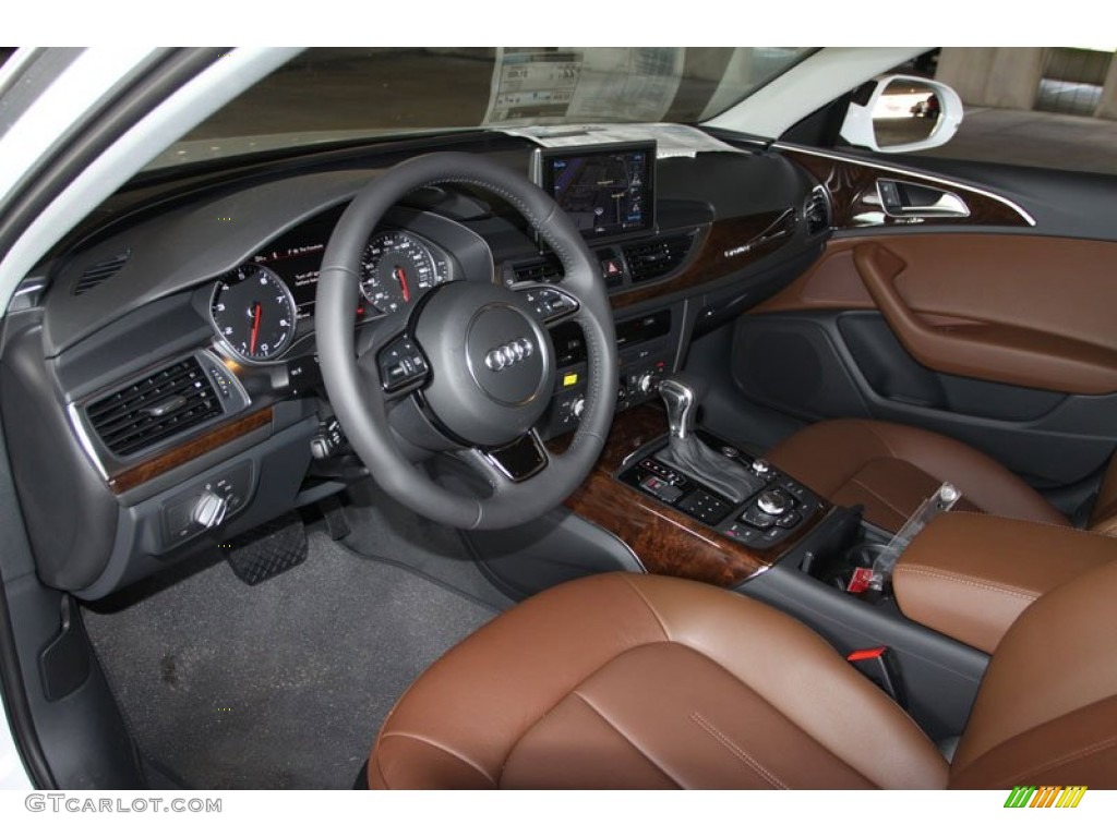 Nougat Brown Interior 2013 Audi A6 3.0T quattro Sedan Photo #69749842