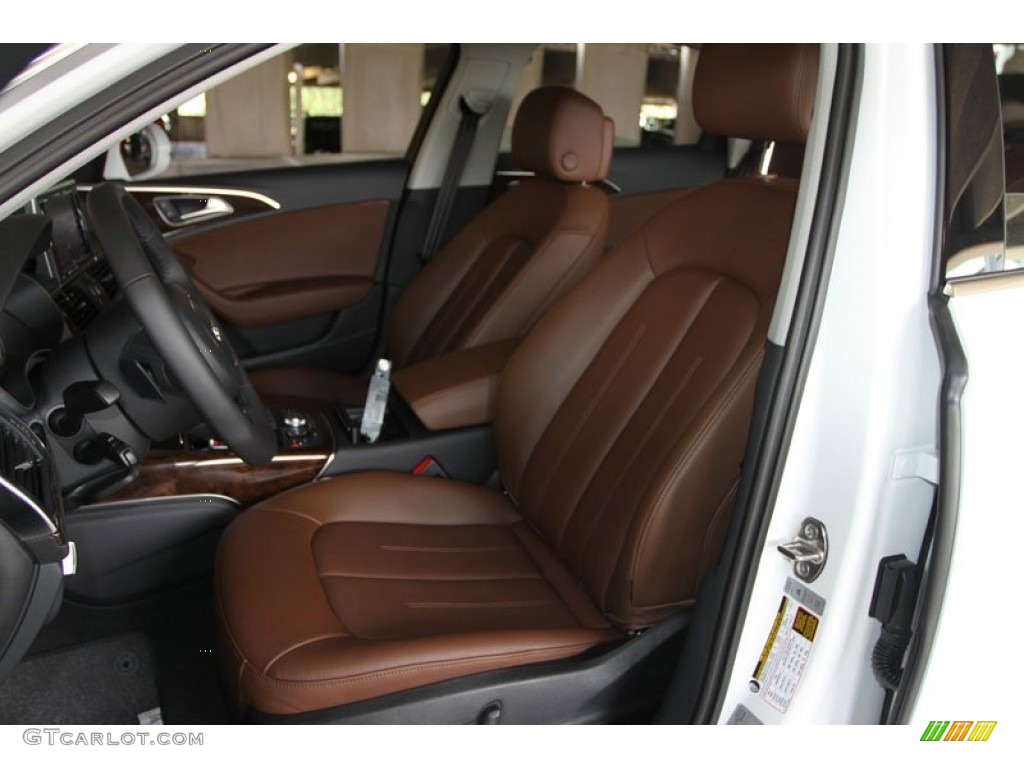 Nougat Brown Interior 2013 Audi A6 3.0T quattro Sedan Photo #69749848