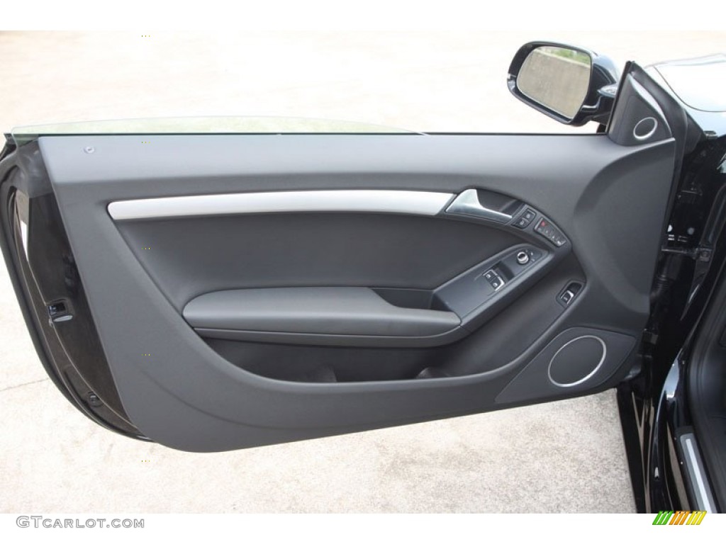 2013 Audi A5 2.0T quattro Coupe Black Door Panel Photo #69750070