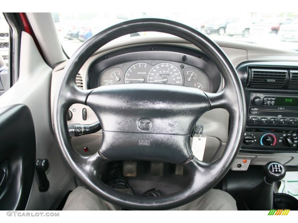 1999 Mazda B-Series Truck B2500 SE Regular Cab Gray Steering Wheel Photo #69750100