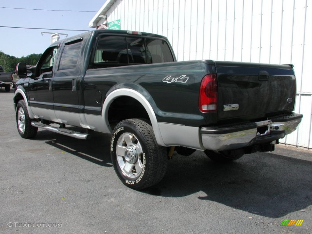 Dark Green Satin Metallic 2006 Ford F350 Super Duty Lariat Crew Cab 4x4 Exterior Photo #69753145