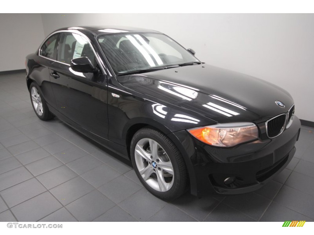 2013 1 Series 128i Coupe - Black Sapphire Metallic / Black photo #6