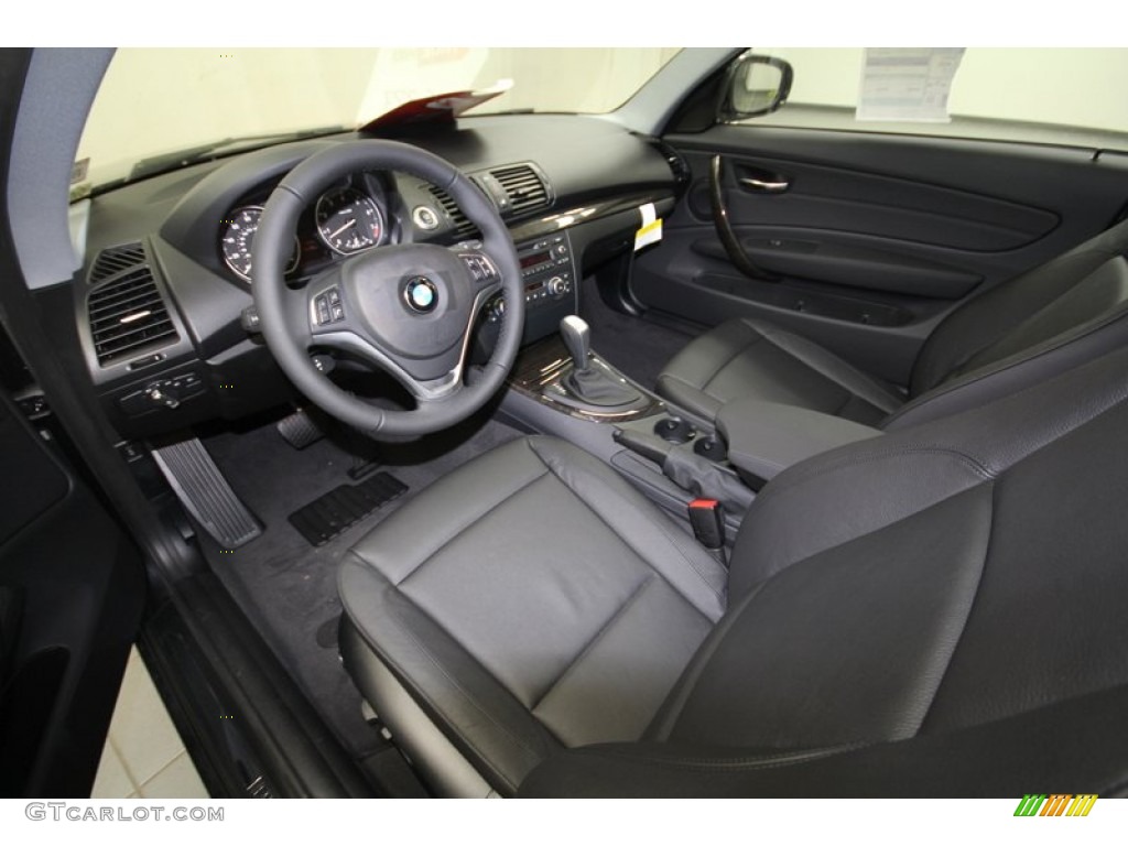 Black Interior 2013 BMW 1 Series 128i Coupe Photo #69753352