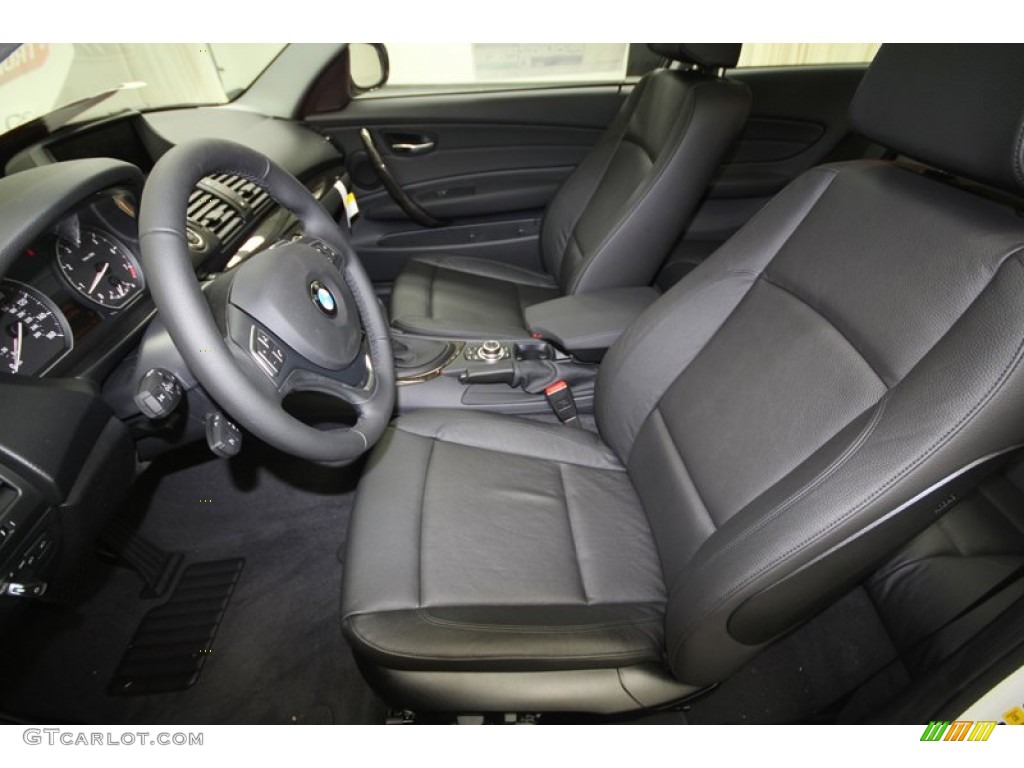 Black Interior 2013 BMW 1 Series 128i Coupe Photo #69753481