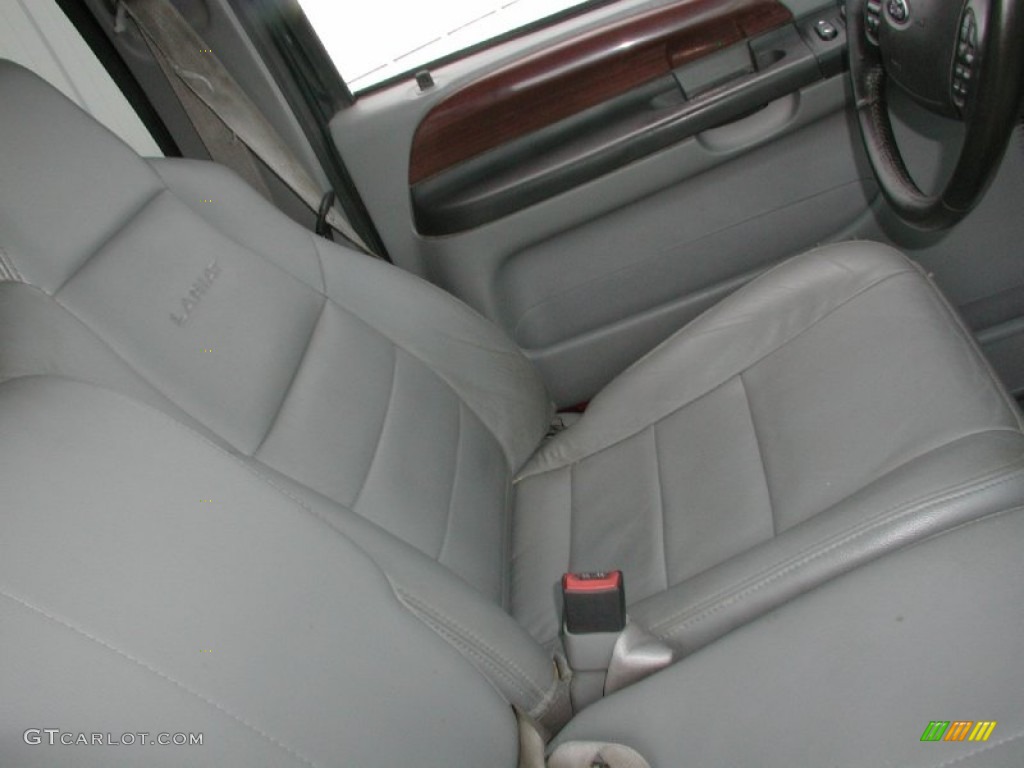 2006 F350 Super Duty Lariat Crew Cab 4x4 - Dark Green Satin Metallic / Medium Flint photo #48