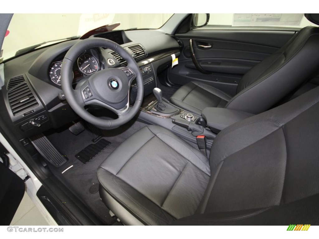 Black Interior 2013 BMW 1 Series 128i Coupe Photo #69753542