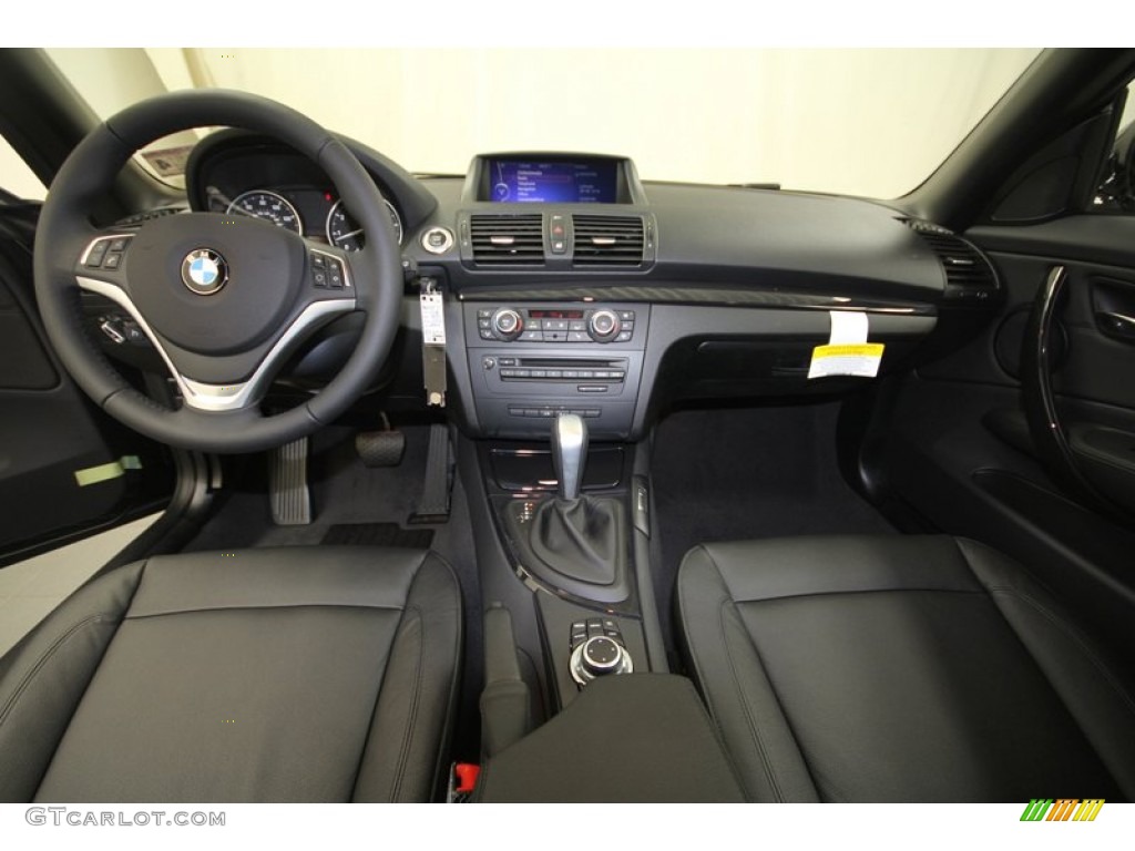 2013 BMW 1 Series 128i Convertible Black Dashboard Photo #69753689