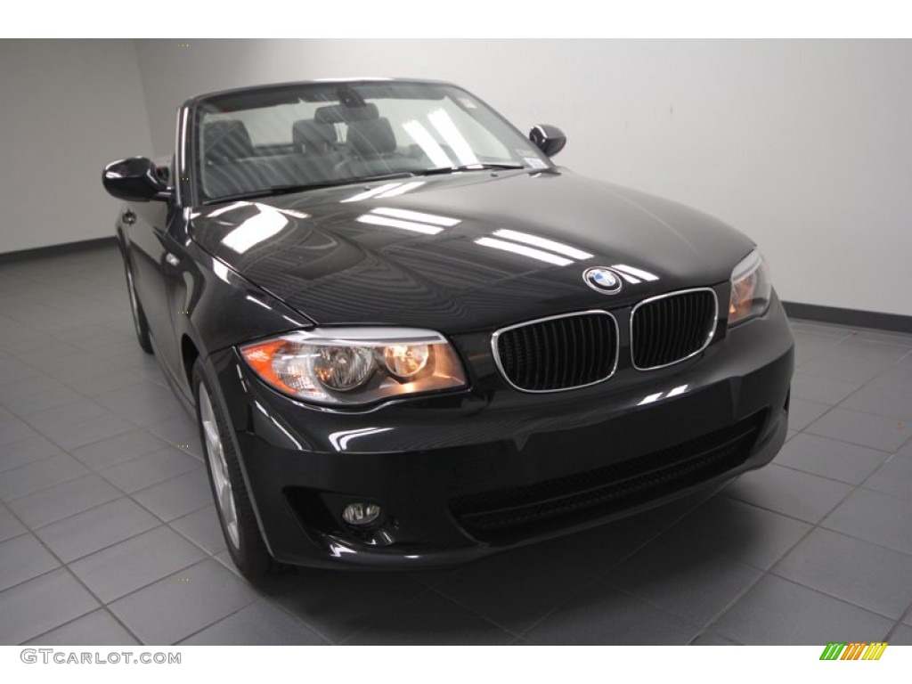 2013 1 Series 128i Convertible - Black Sapphire Metallic / Black photo #5