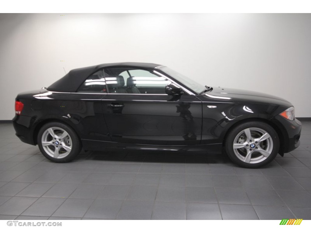 2013 1 Series 128i Convertible - Black Sapphire Metallic / Black photo #6