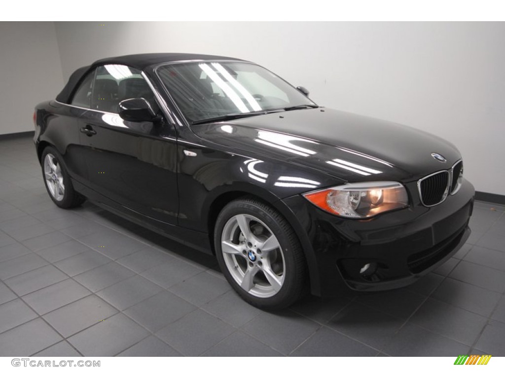 2013 1 Series 128i Convertible - Black Sapphire Metallic / Black photo #7
