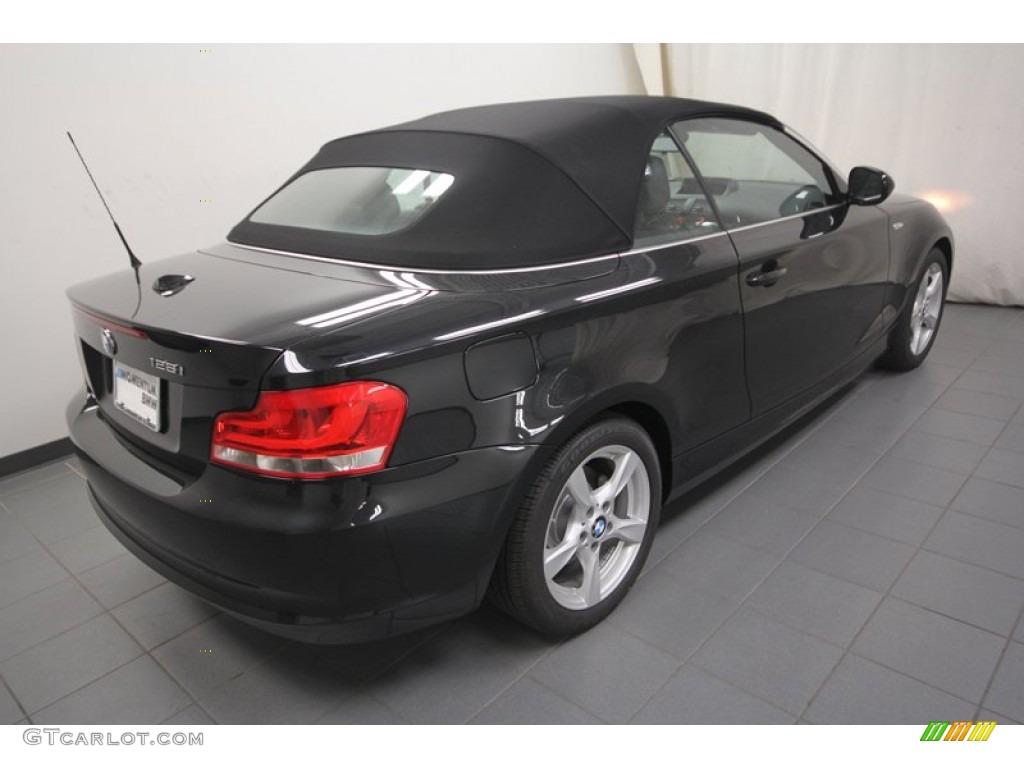 2013 1 Series 128i Convertible - Black Sapphire Metallic / Black photo #9