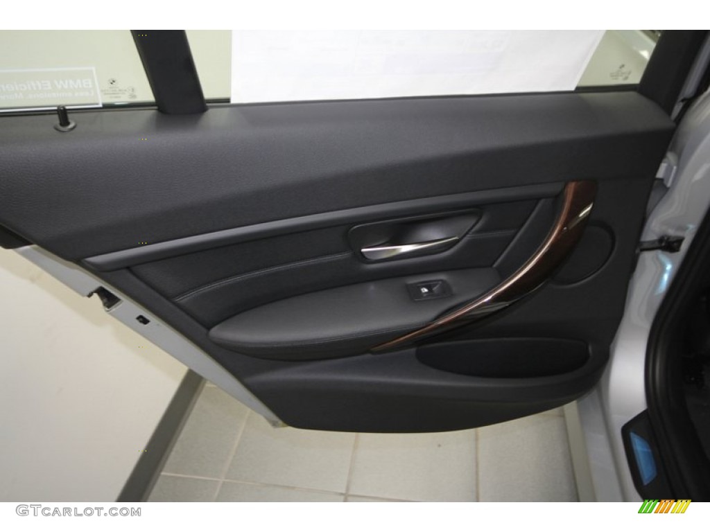 2013 BMW 3 Series 328i Sedan Black Door Panel Photo #69755719