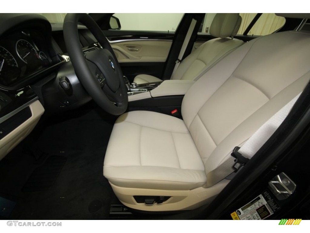 Oyster/Black Interior 2013 BMW 5 Series 535i Sedan Photo #69756463