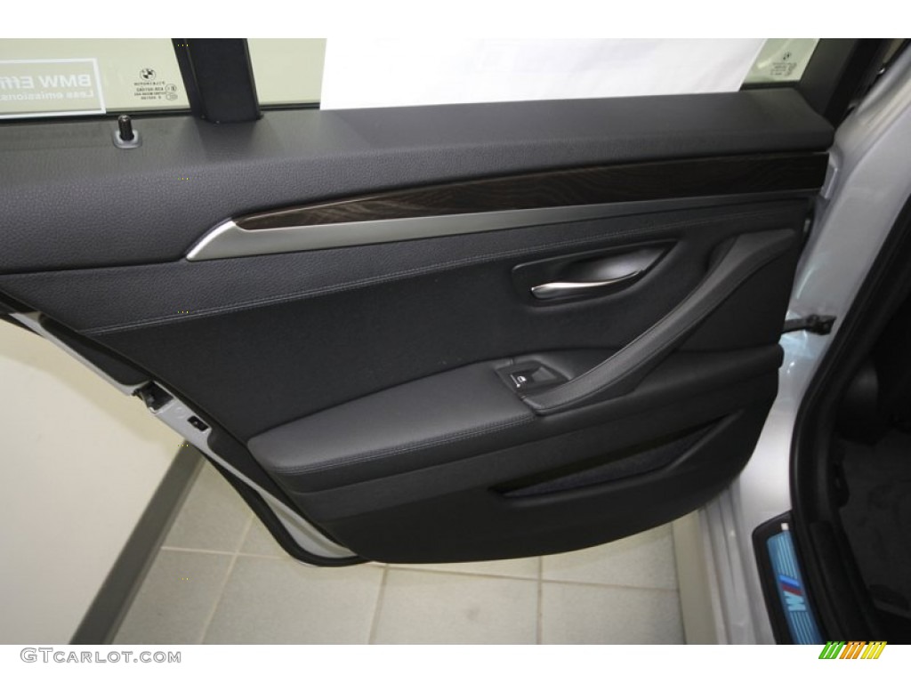 2013 BMW 5 Series 535i Sedan Black Door Panel Photo #69756907